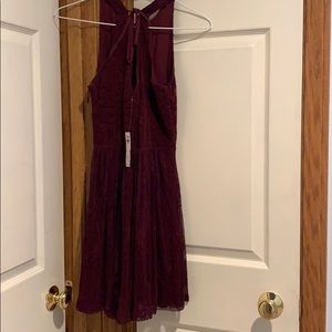 Abercrombie & Fitch Dresses - maroon velvet lace dress Abercrombie & Fitch Dresses - maroon velvet lace dress